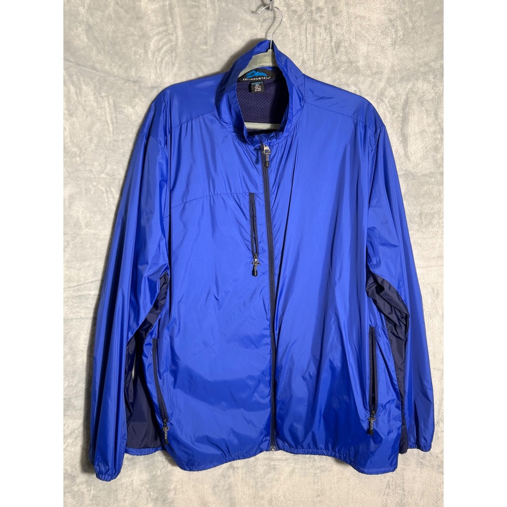 Tri-Mountain Womens 3XL Royal Blue Windbreaker Jacket fleece Mesh
Lined Plus
